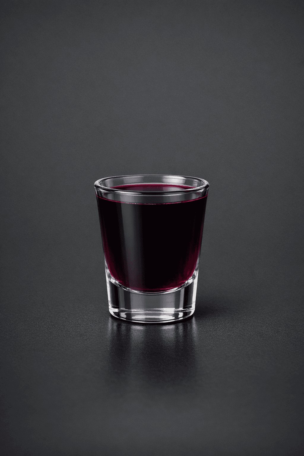 Cassis Count served in a shot glass