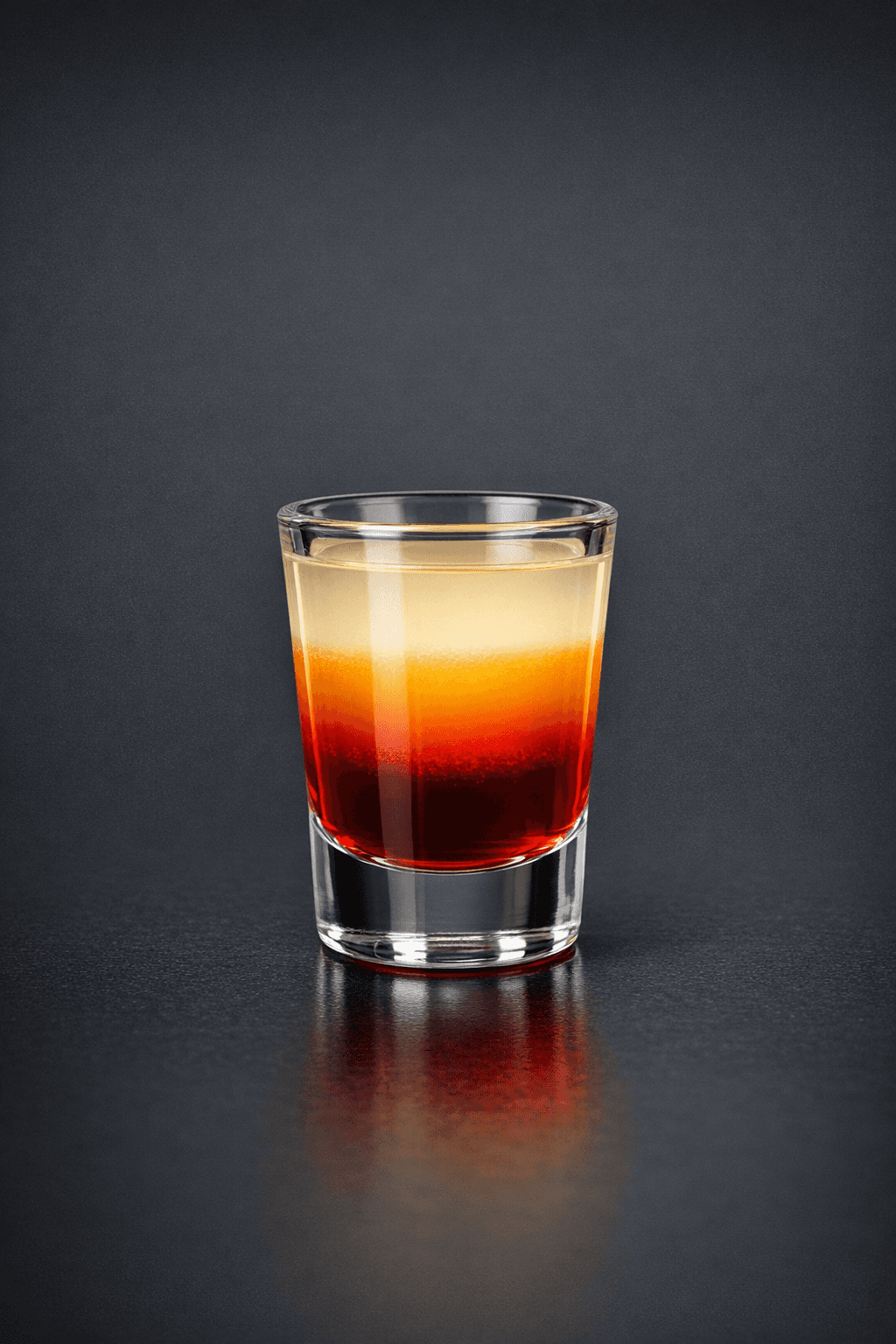 Tiered Toast served in a shot glass