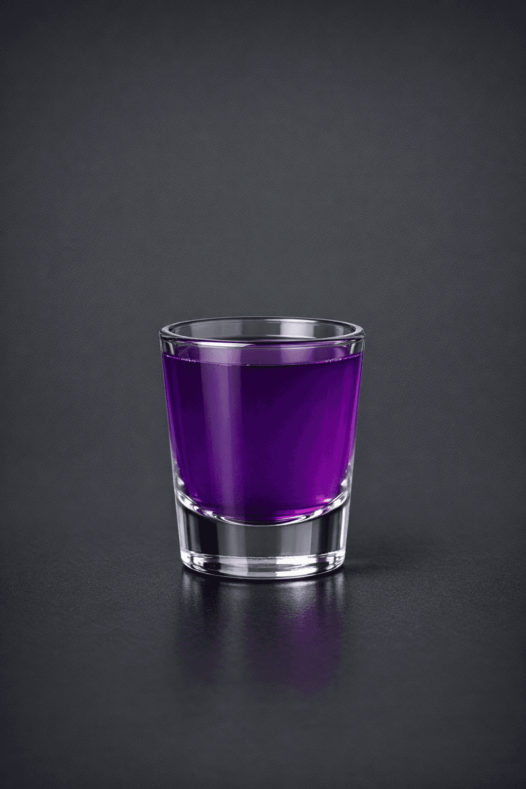 Violet Proof served in a shot glass