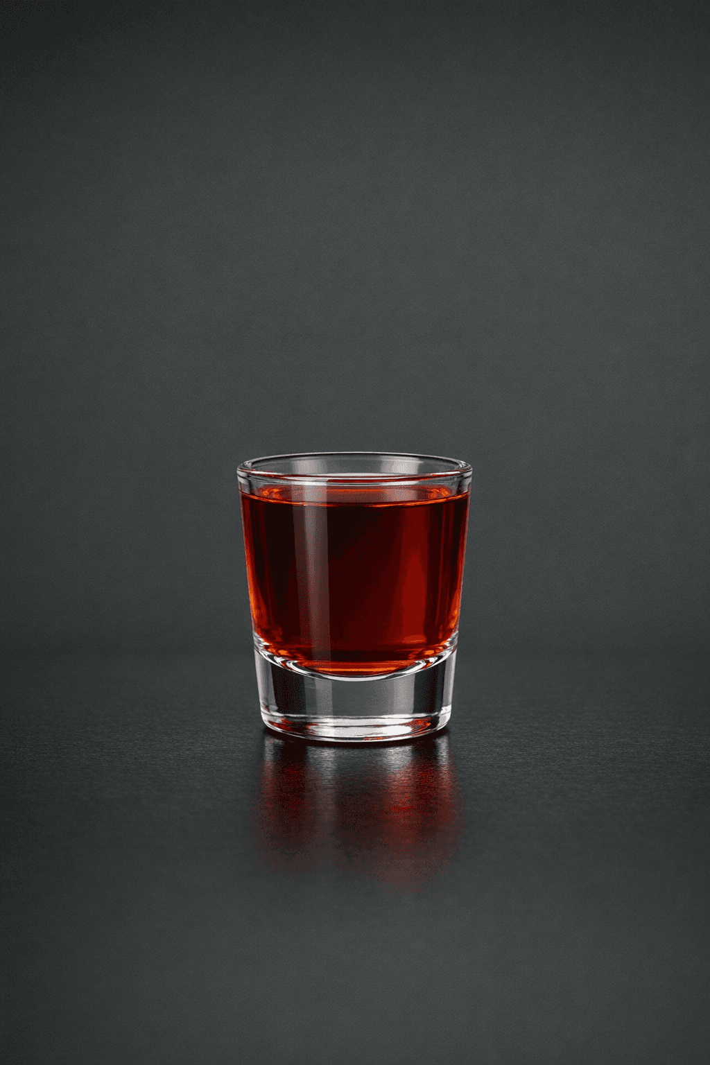 Winter Shelf served in a shot glass