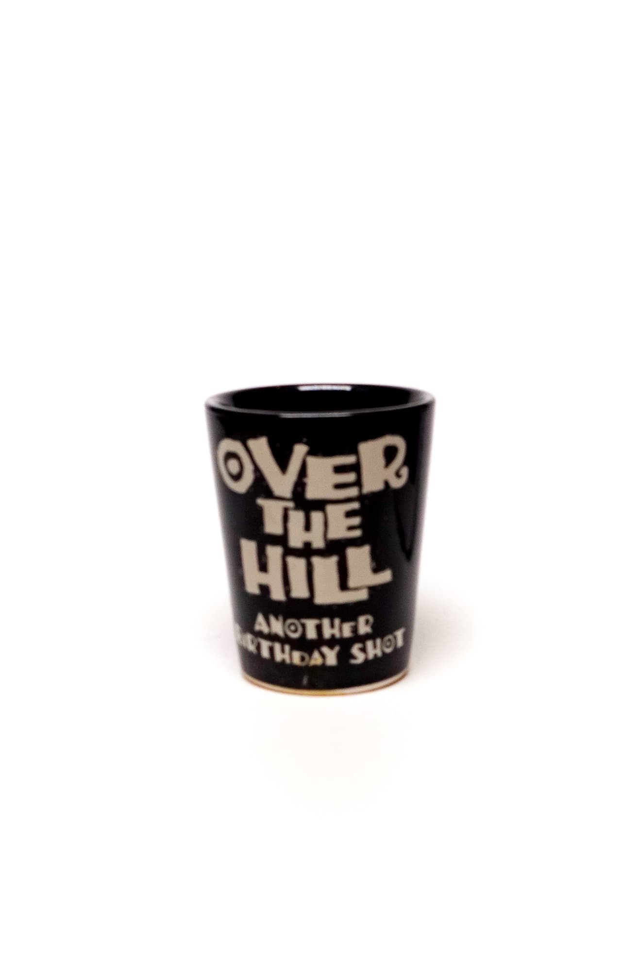 Over the Hill novelty shot glass from the collection