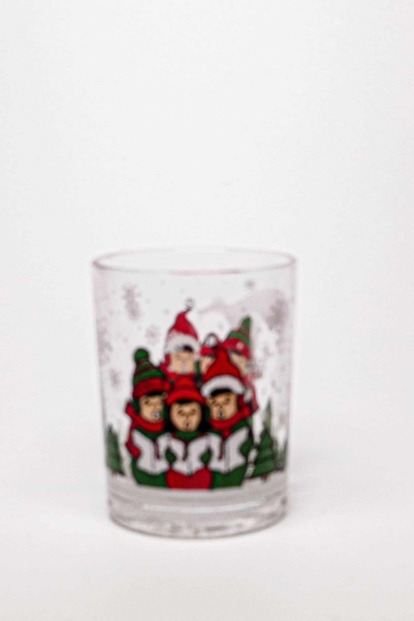 Santa and elves shot glass from the collection