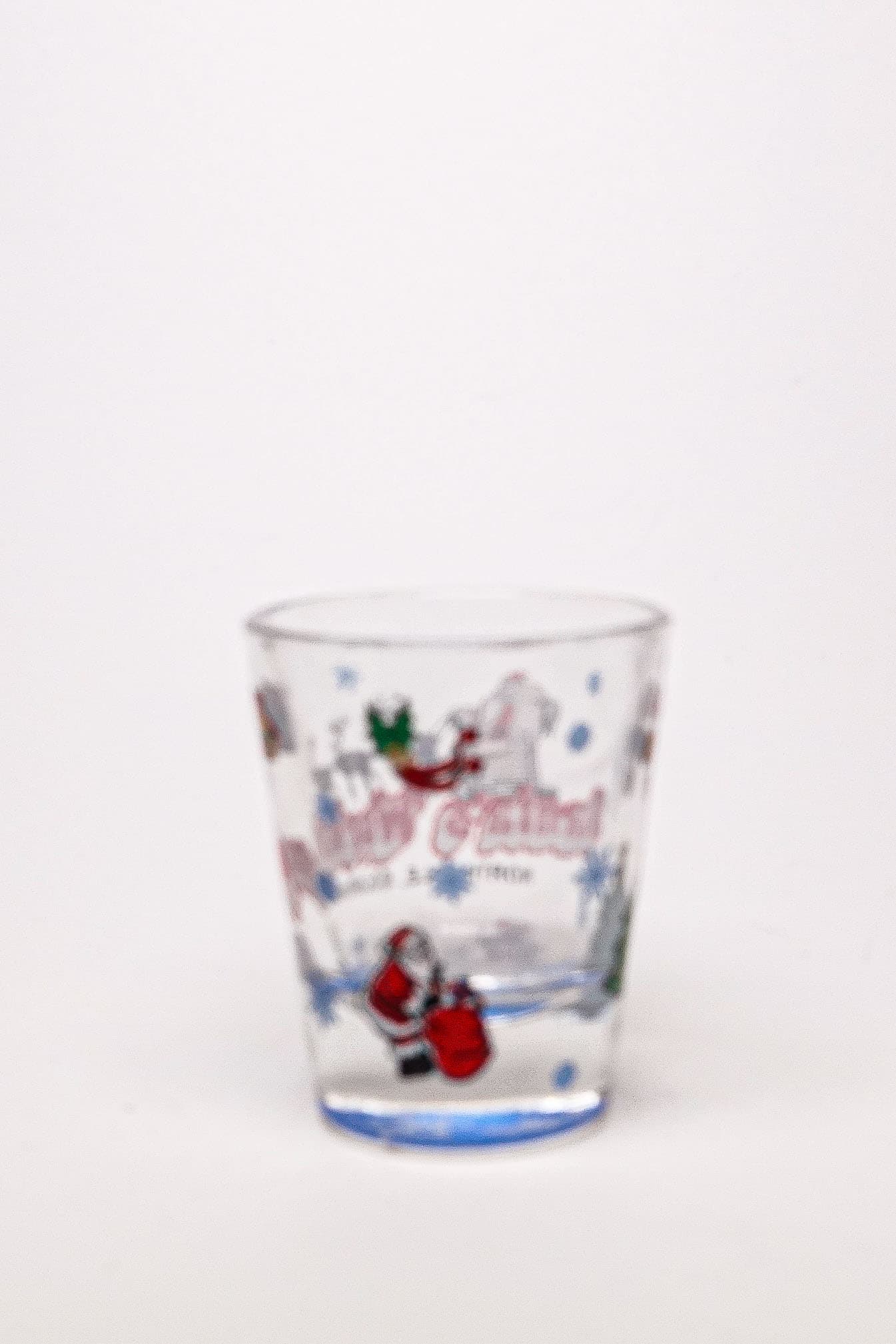 Santa portrait shot glass from the collection